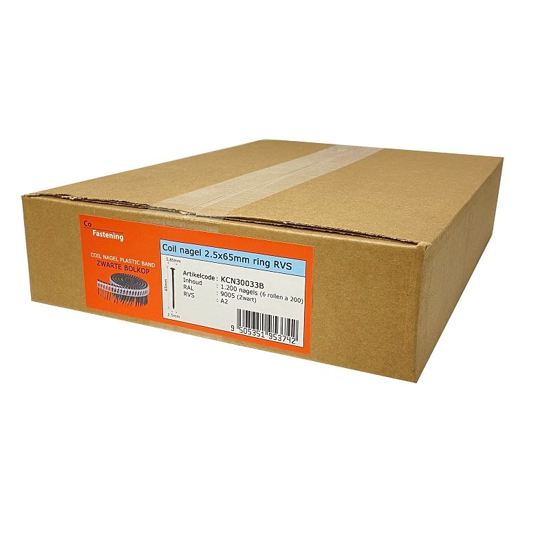 Clous à tête de lentille inoxydable 2,5 x 65 mm 1200 st/pak