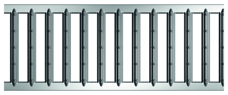 Euroline grille - acier 100 cm