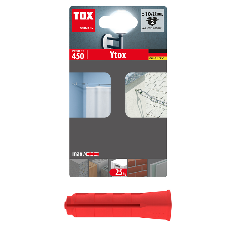 TOX Ytox 10/55 (2 pc) – tampon pour béton cellulaire