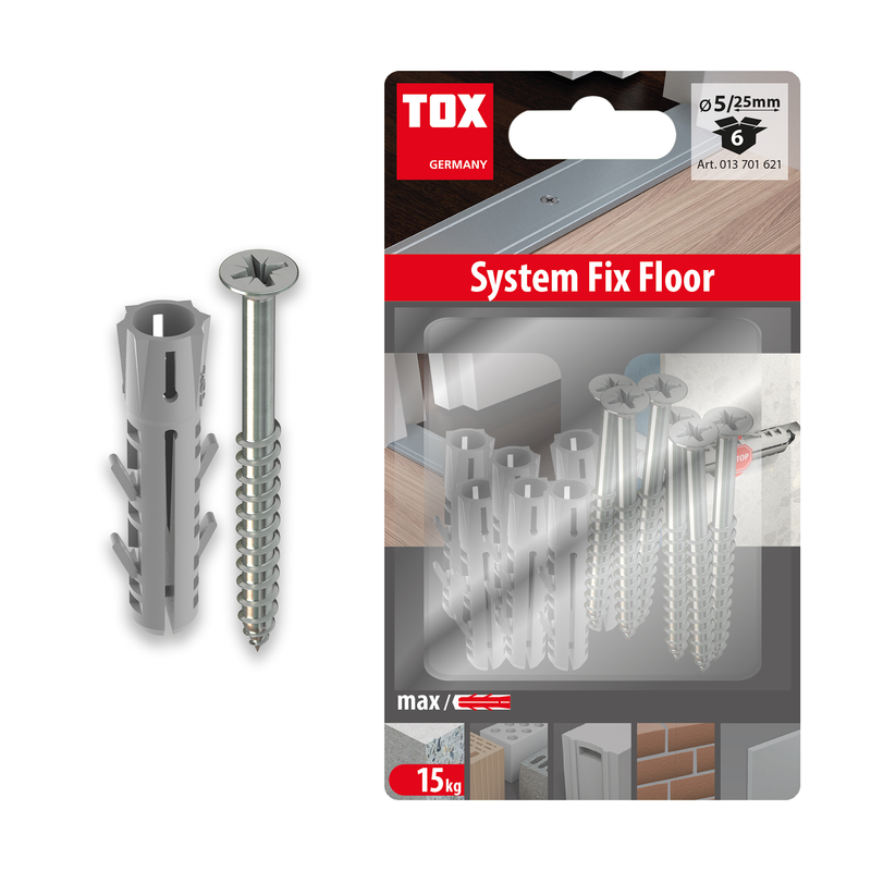 TOX System Fix Floor (6 pc) – fixation de rails au sol