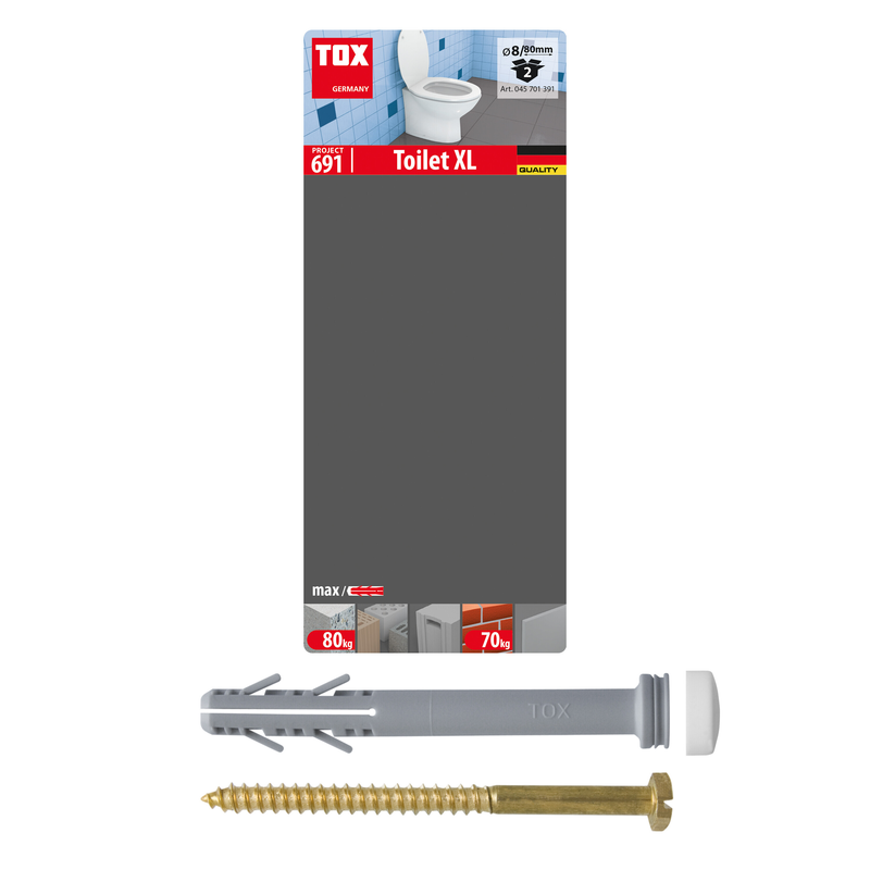 TOX Toilet XL (2 pc) – fixation pour WC au sol