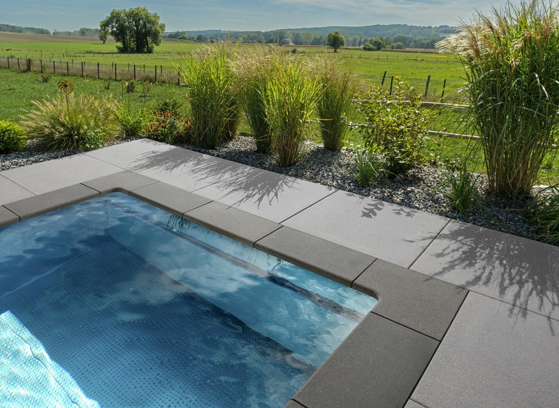Vios bord de piscine coin int. 45/30/30/4 cm anthracite
