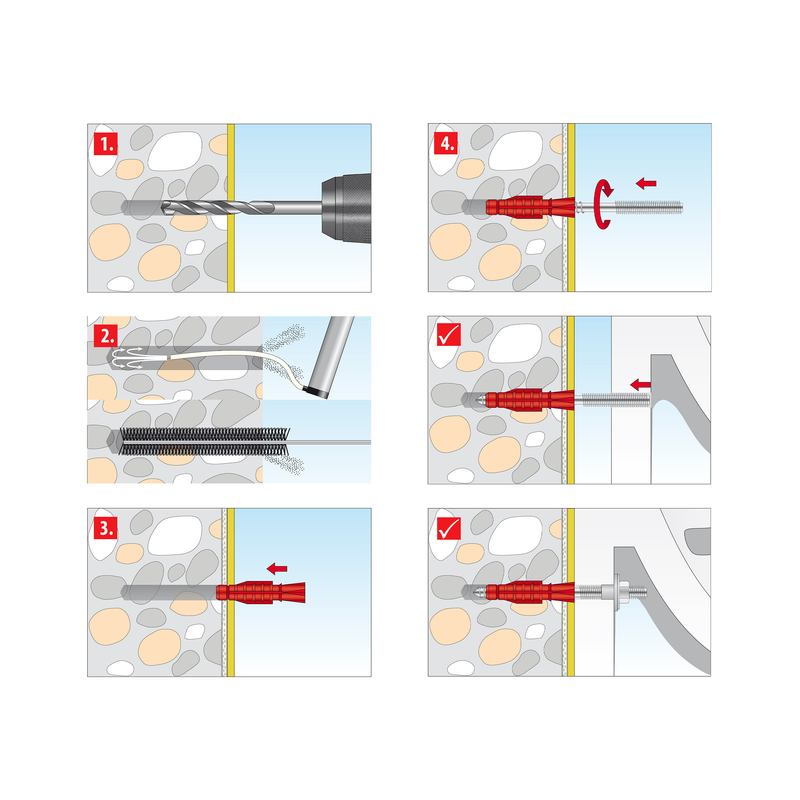 TOX Boltix 100 pc – vis à double filetage