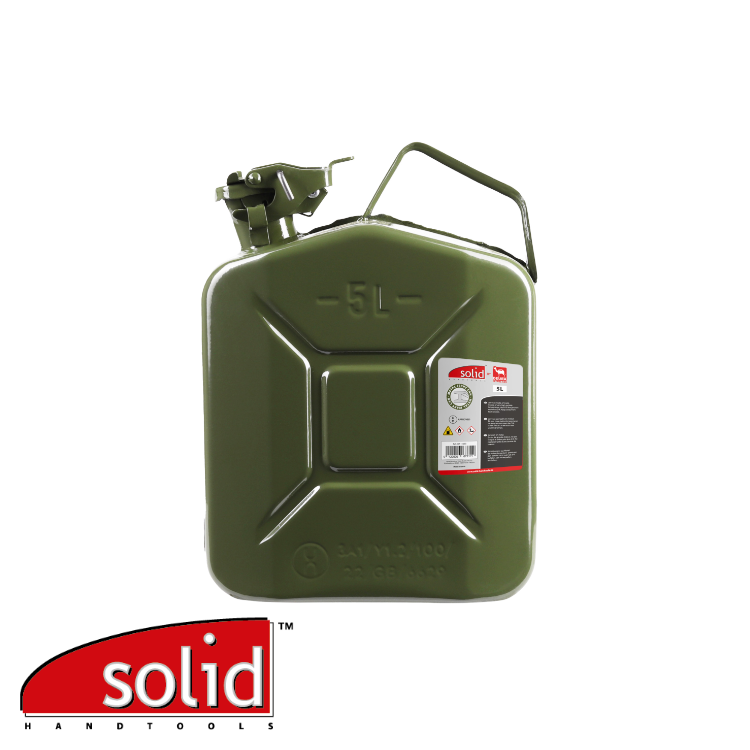 Jerrycan – Métal – avec fermeture sécurité – homologué UN pour essence (UE)