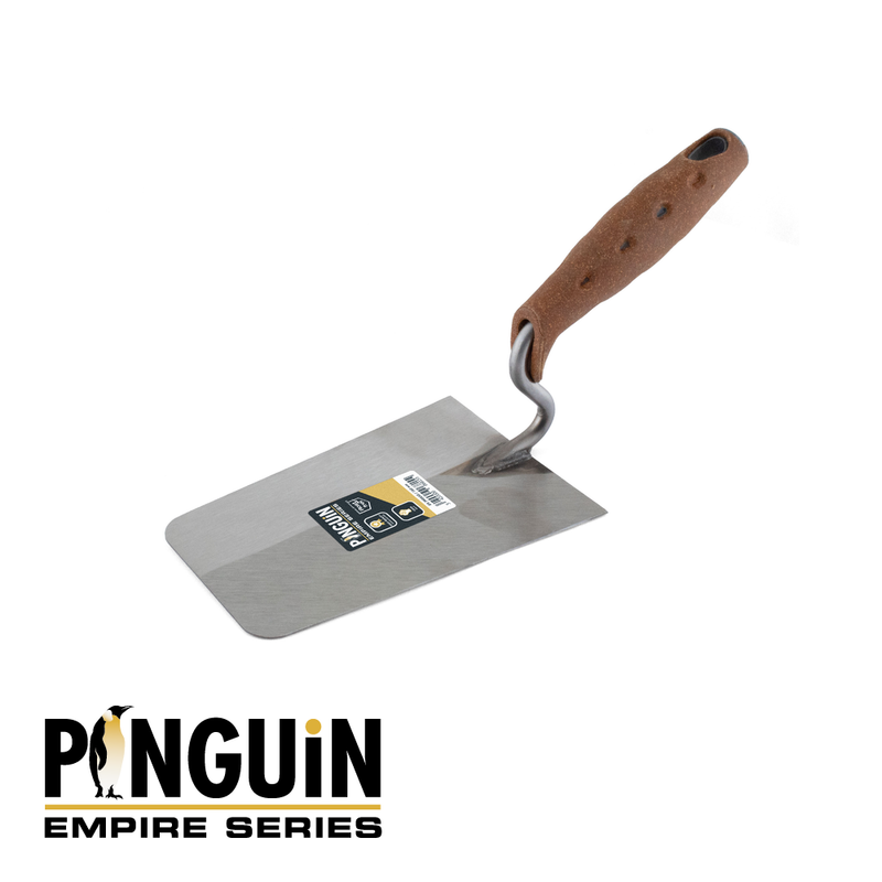 PINGUIN Empire truelle de plâtrier, 180 mm coins arrondis, Poignée en liège, Inox soudé