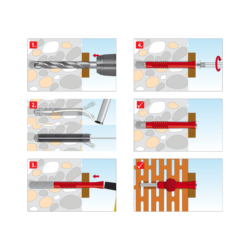 TOX Constructor + S – chevilles pour cadres à usage général
