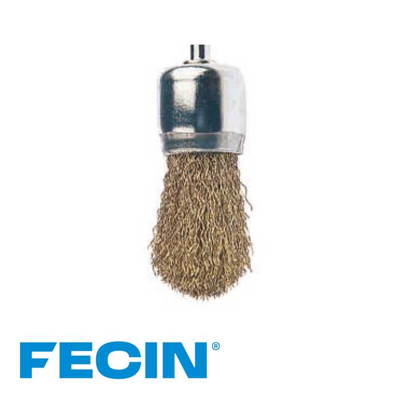Brosse pinceau 6mm en V – acier laitonné – blister