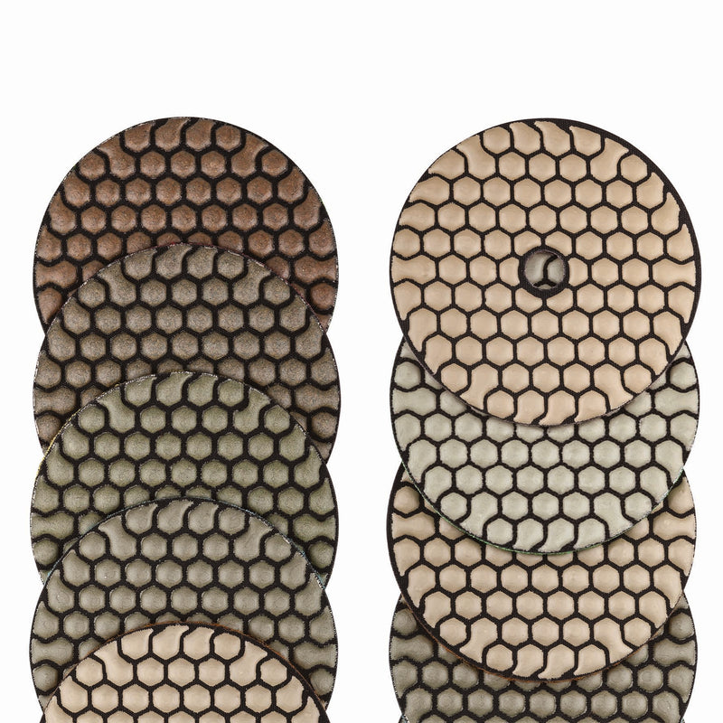 Pads diamantés pour polissage doux, velcro grip, grains 50, vert clair Ø100