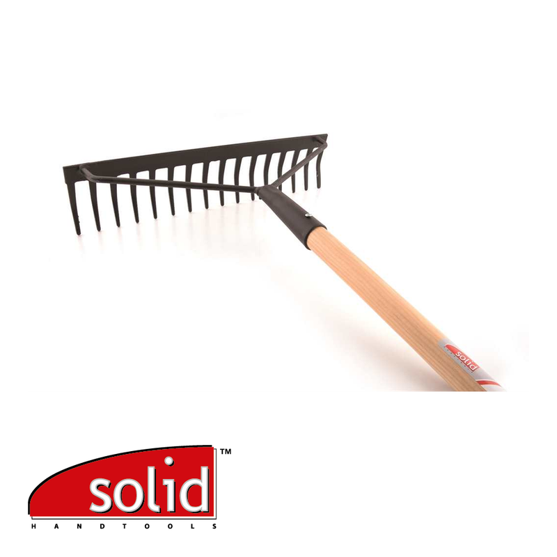 Râteau courbée & renforcé 16 dents + manche 1,5 m