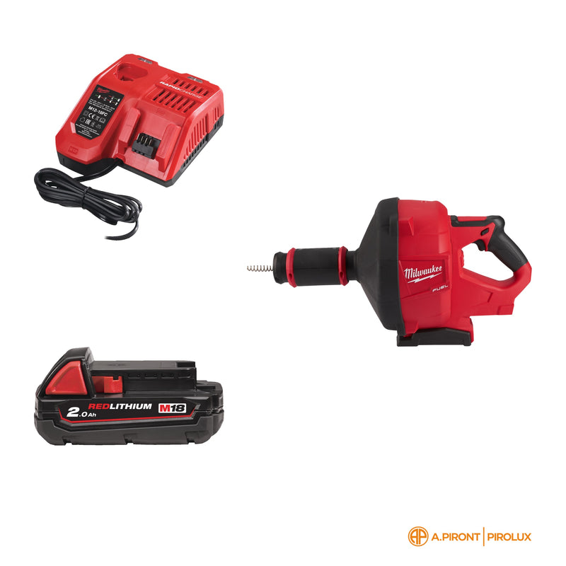 M18 FUEL™ Déboucheur à tambour ⌀ 10 mm – M18 FDCPF10 – contenu de la boîte M18 FDCPF10-201C