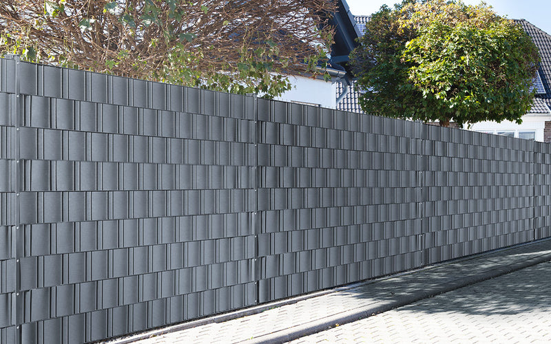 Bande brise-vue et brise-vent PP polyline gris fenêtre 26m