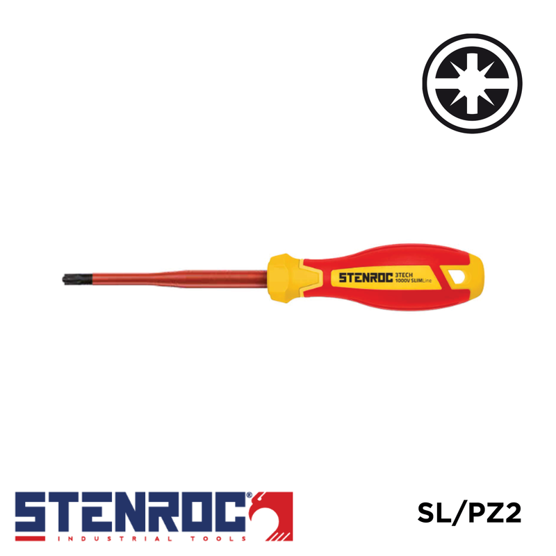 Tournevis - SLPZ2 x 100 mm - 3TECH 1000V SlimLine