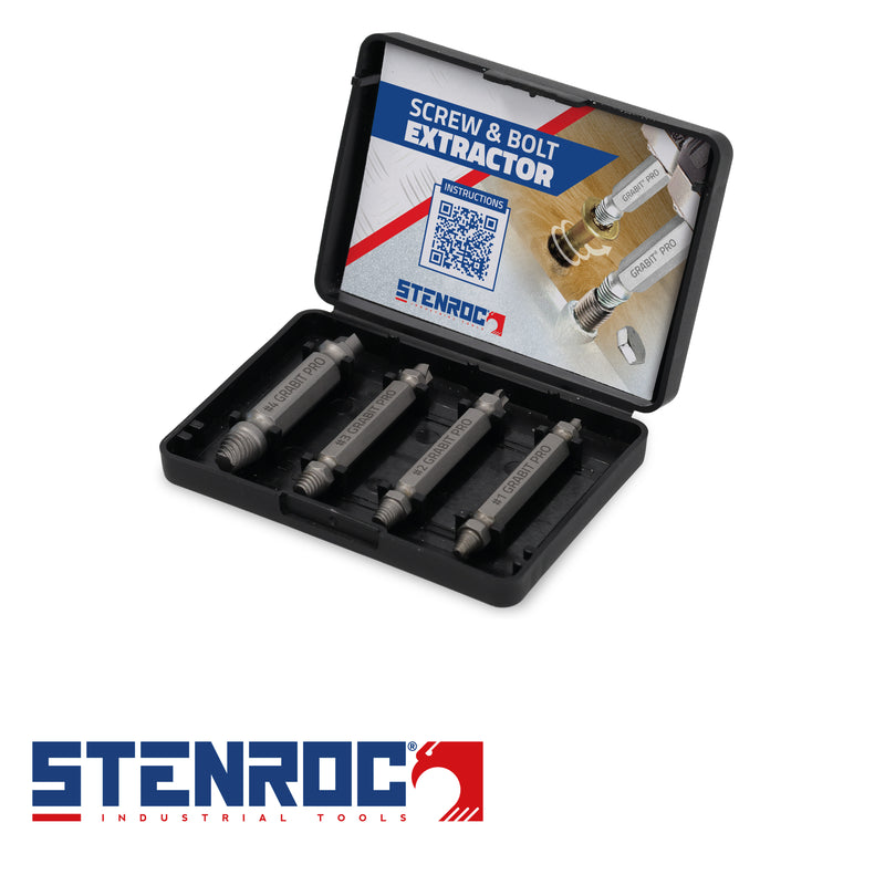 Extracteurs de vis et boulons, SET 4 pcs – STENROC Grabit Pro