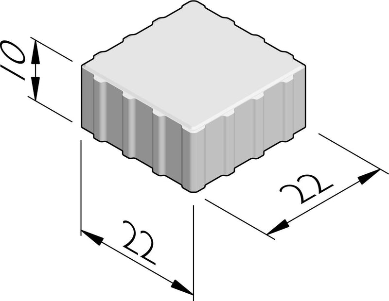 Eco block 22/22/10 gris modèle fermé