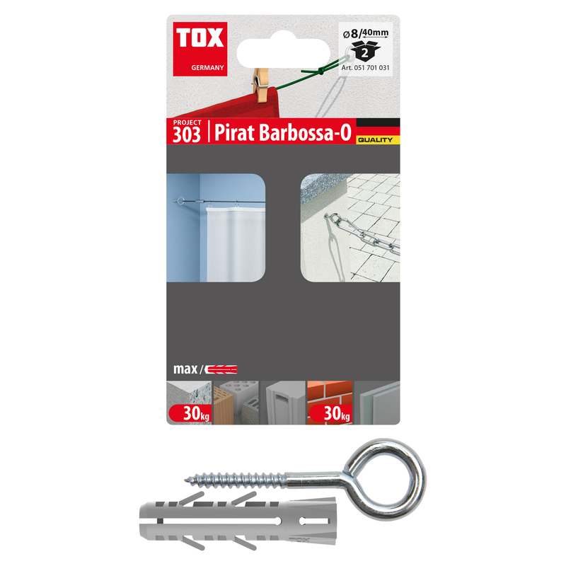 TOX Pirat Barbossa-O (2 pc) – chevilles à crochet