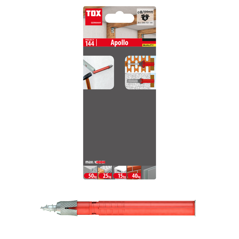 TOX Apollo 8/100 (6 pc) – chevilles pour cadres à usage général