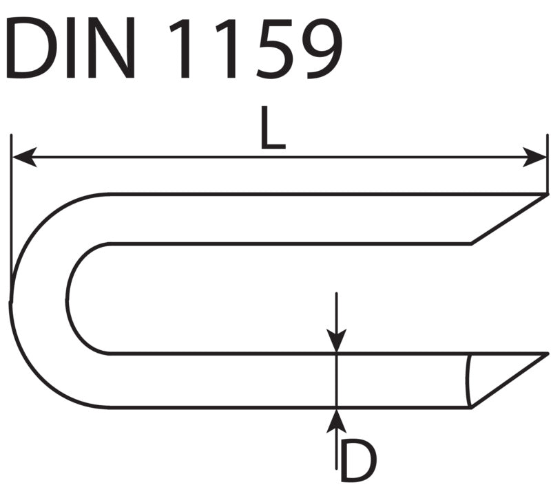 Crampillon 2,5 x 25, acier galvanisé á chaud, din 1159 (1 kg)