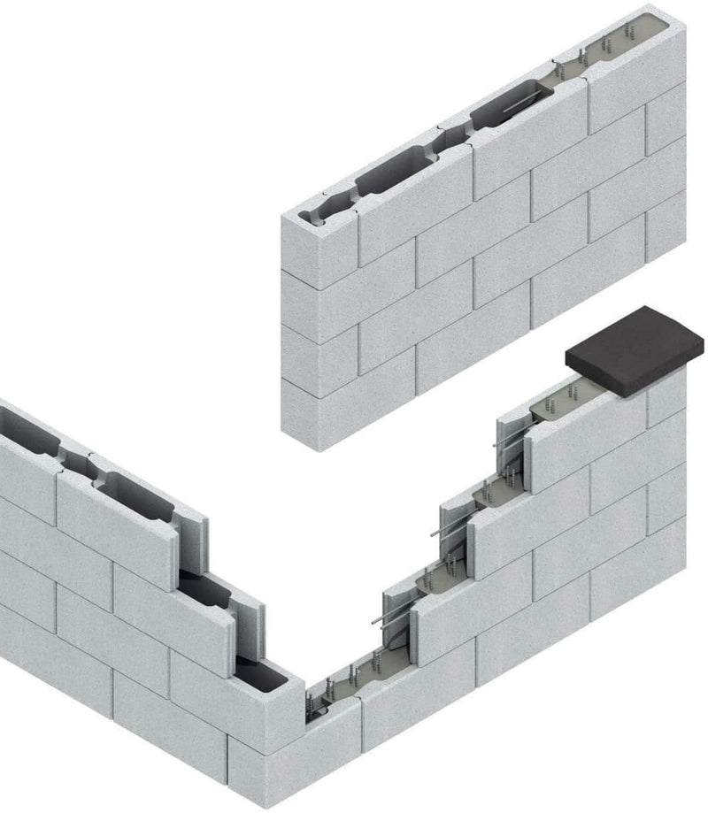 Blocs de coffrage normal 17,5x20x50 cm anthracite
