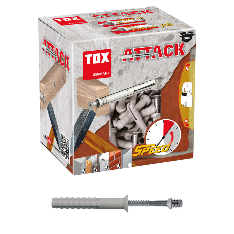 TOX Attack Plus 6/40 M6 (50 pc) – chevilles à clou