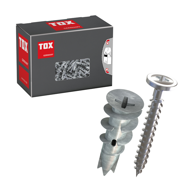 TOX Spiral Plus + S (50 pc) – chevilles pour plaques de plâtre