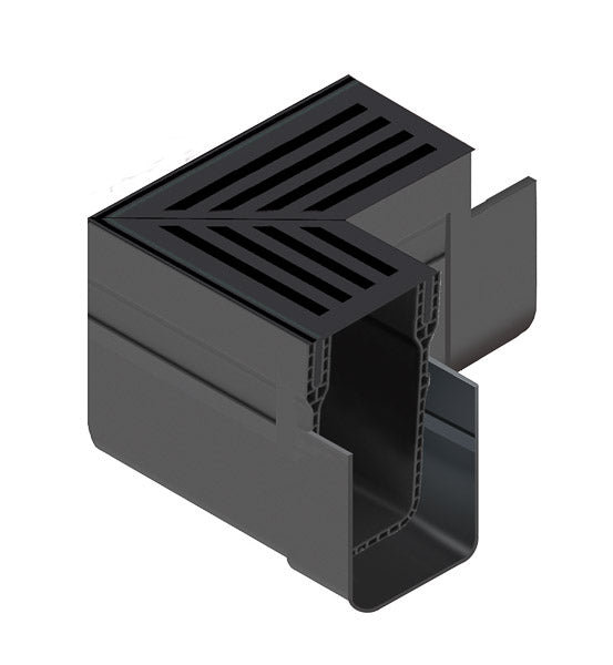 ACO slimline ecke schwarz A15