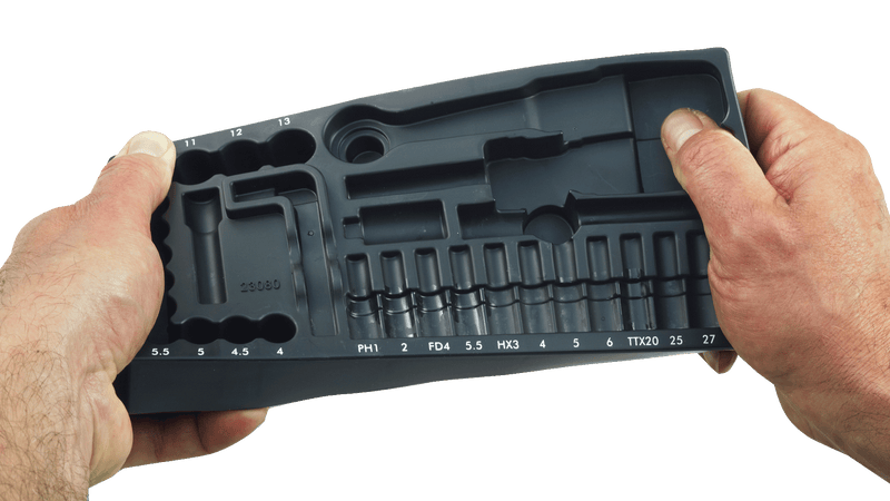 Coffret spécial 1/4' et 1/2' (18 pcs)