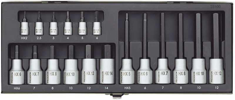 Coffret spécial 1/4' et 1/2' (18 pcs)