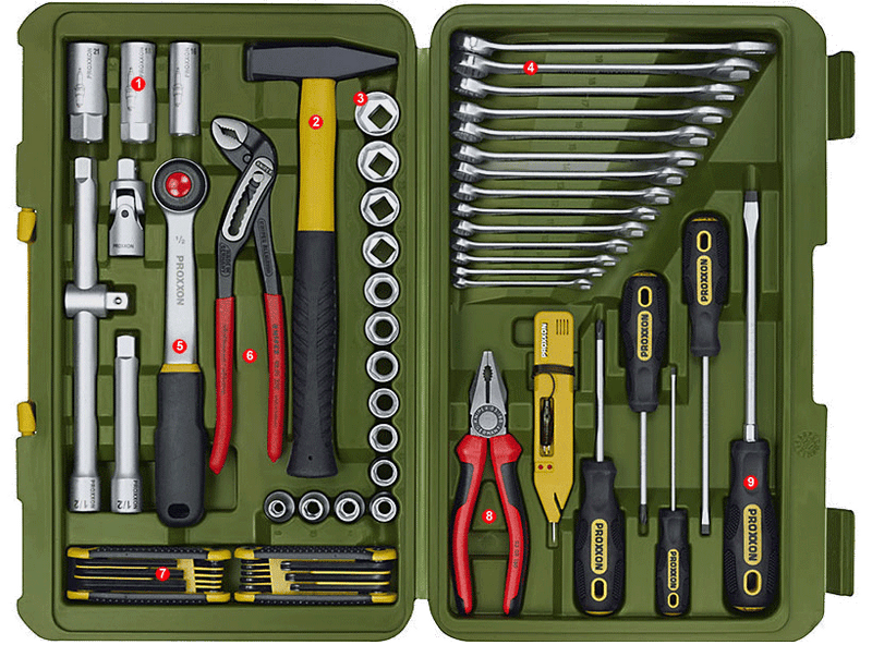 Coffret d'outillage auto (47 pcs)