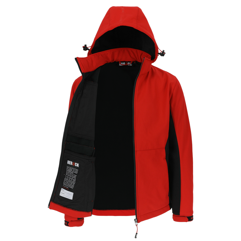 Trystan softshell veste rouge/noir L (liquidation)