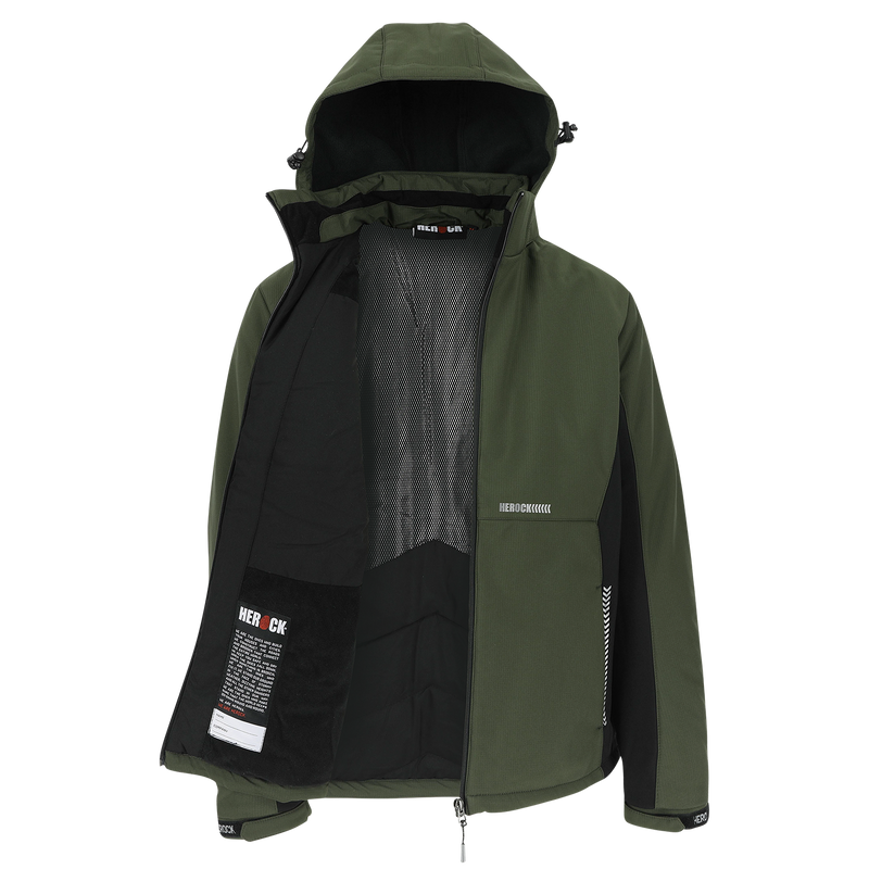Taris softshell veste kaki foncé/noir L