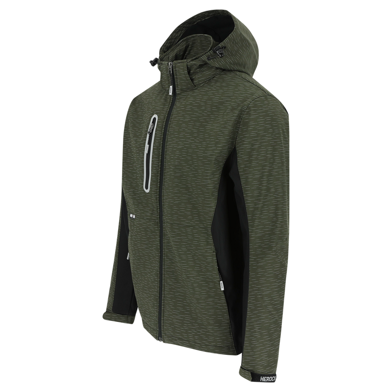 Flexor softshell veste kaki/noir réfléchissante L