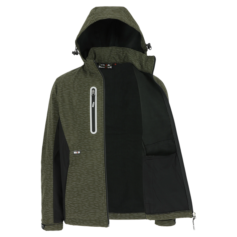 Flexor softshell veste kaki/noir réfléchissante L