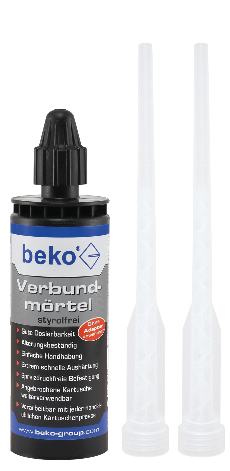 beko SET mortier de scellement : 1x VBM 165 ml, 2x mélangeurs statiques