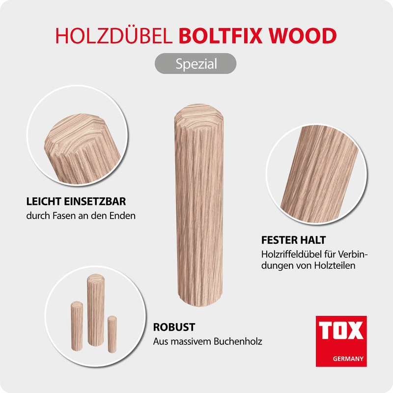 TOX Boltfix wood – chevilles en bois