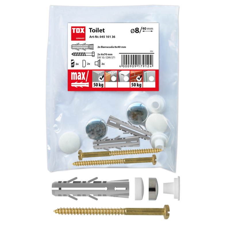 TOX Toilet 2 pc – fixation pour WC au sol
