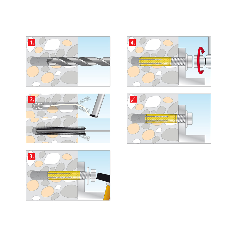 TOX Metrix 8/28 (50 pc) – chevilles à expansion en laiton
