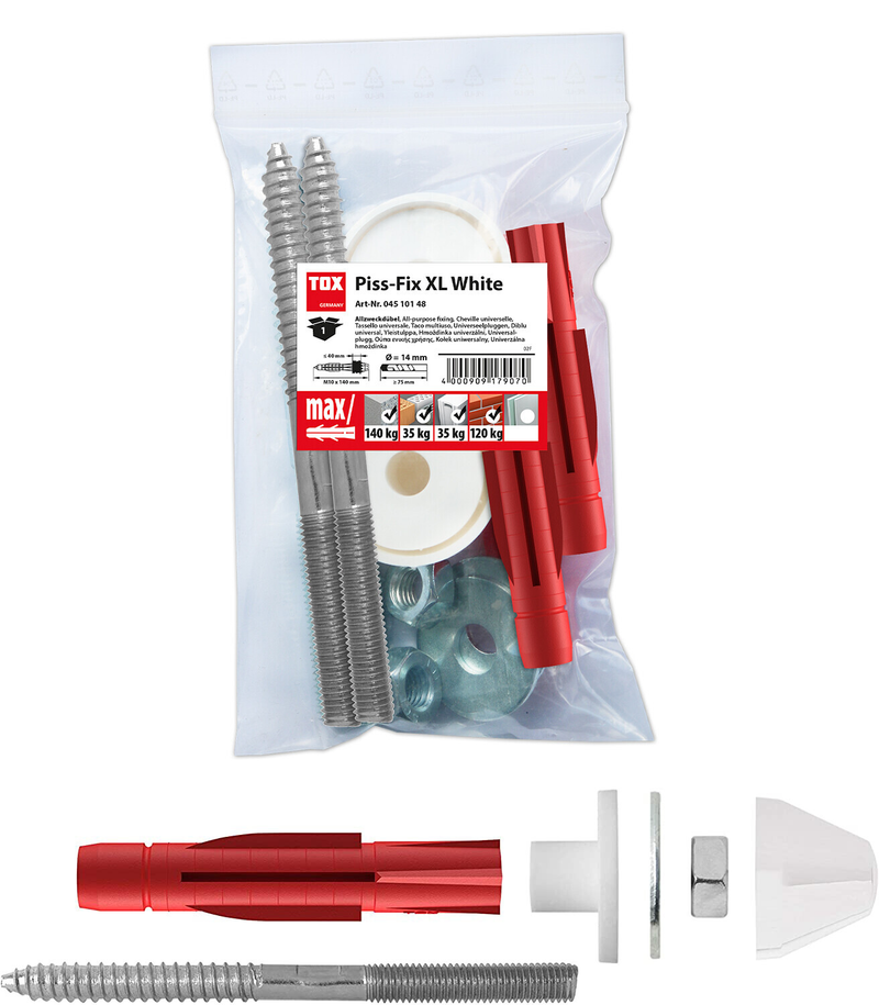 TOX Piss-Fix XL M10 2 pc – fixation pour urinoir & lavabo