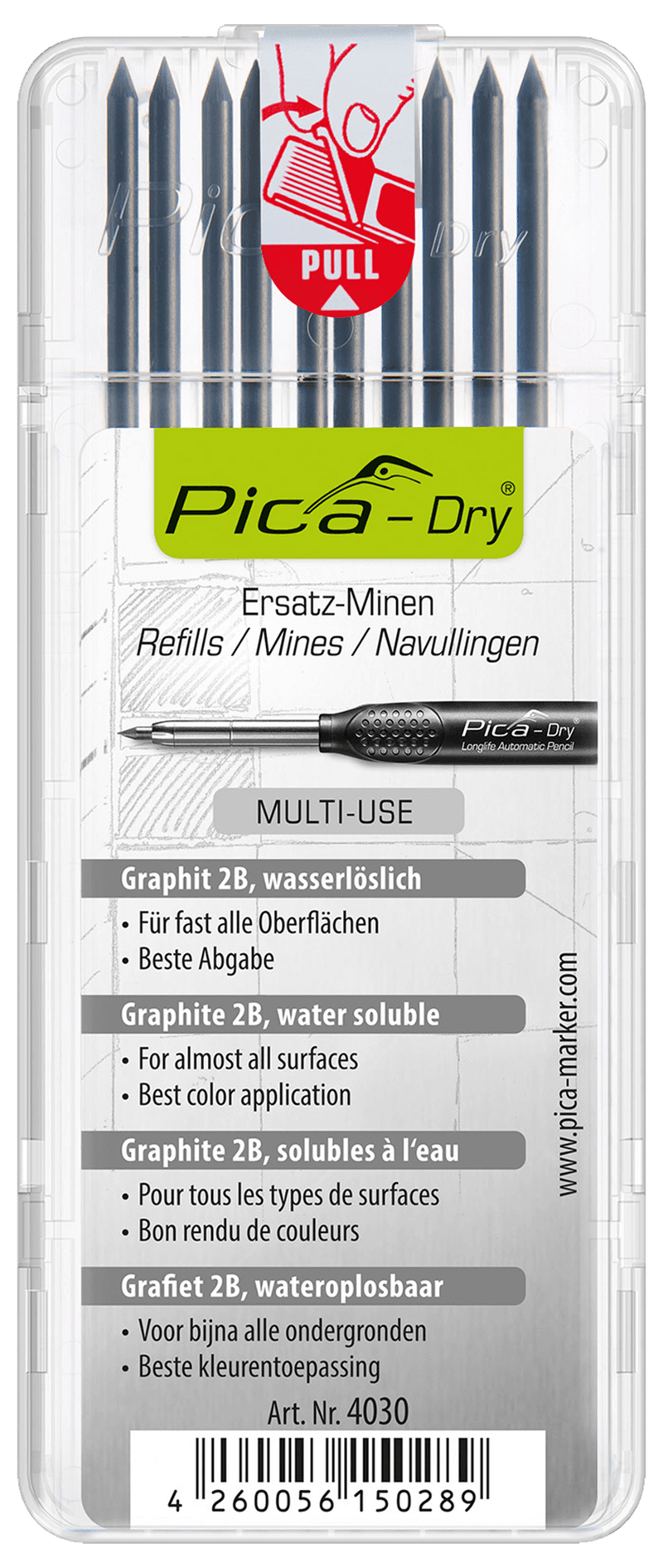 Pica dry set de mines graphite (10 pc)