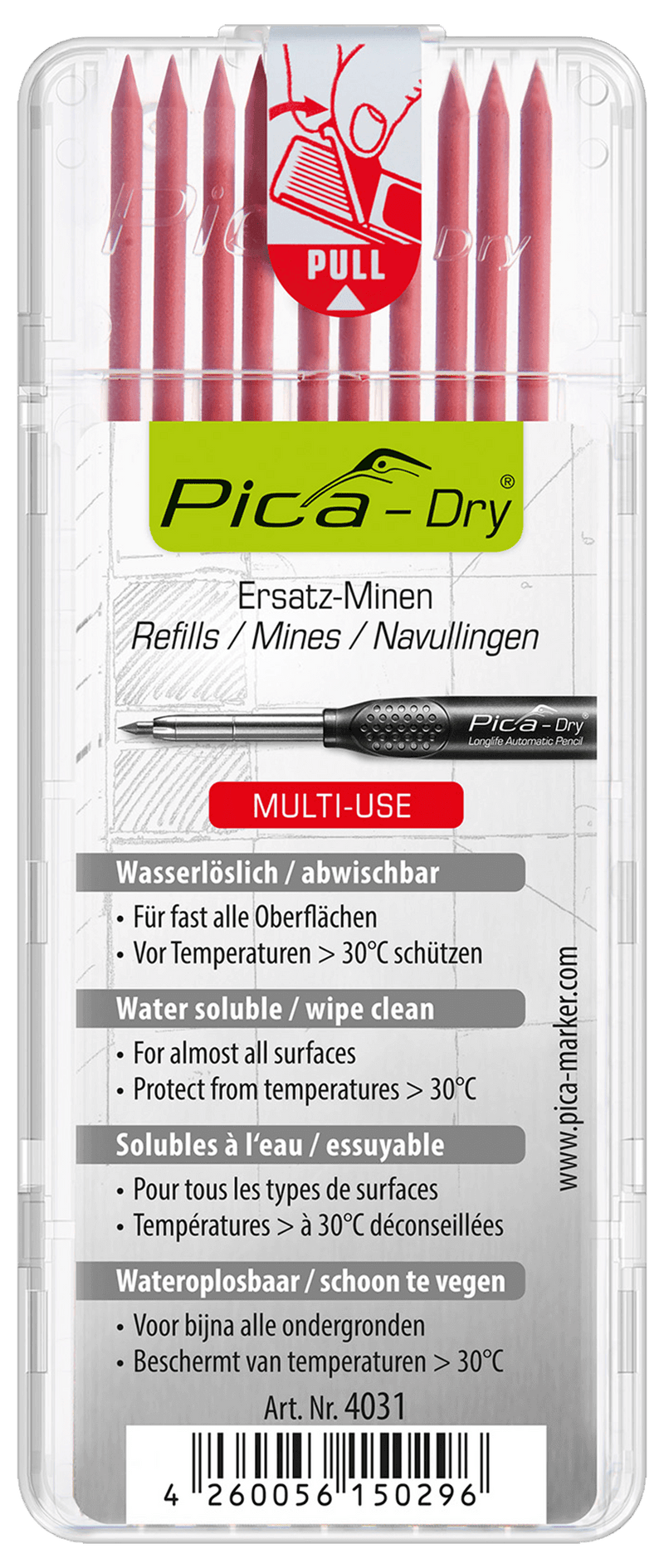 Pica dry set de mines rouge (10 pc)