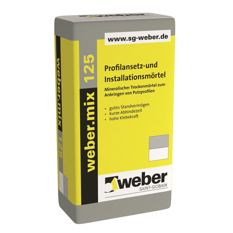 Weber mix 125 mortier collage de profil 30 kg