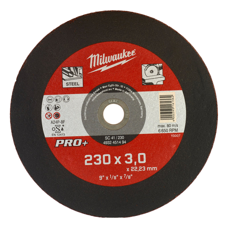 Disques à tronçonner pour métaux Pro+ - Plats