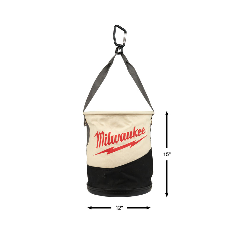 Seau utilitaire en toile avec poches de rangement