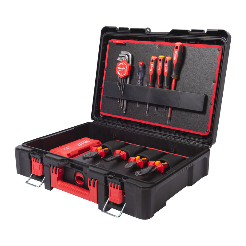 CAISSE OUTILS PACKOUT ELECTRICIEN 62pcs