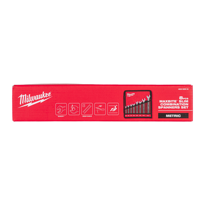 Jeu de clés mixtes slim MAXBITE (8 mesures) (8, 10, 11, 12, 13, 14, 17, 19 mm)