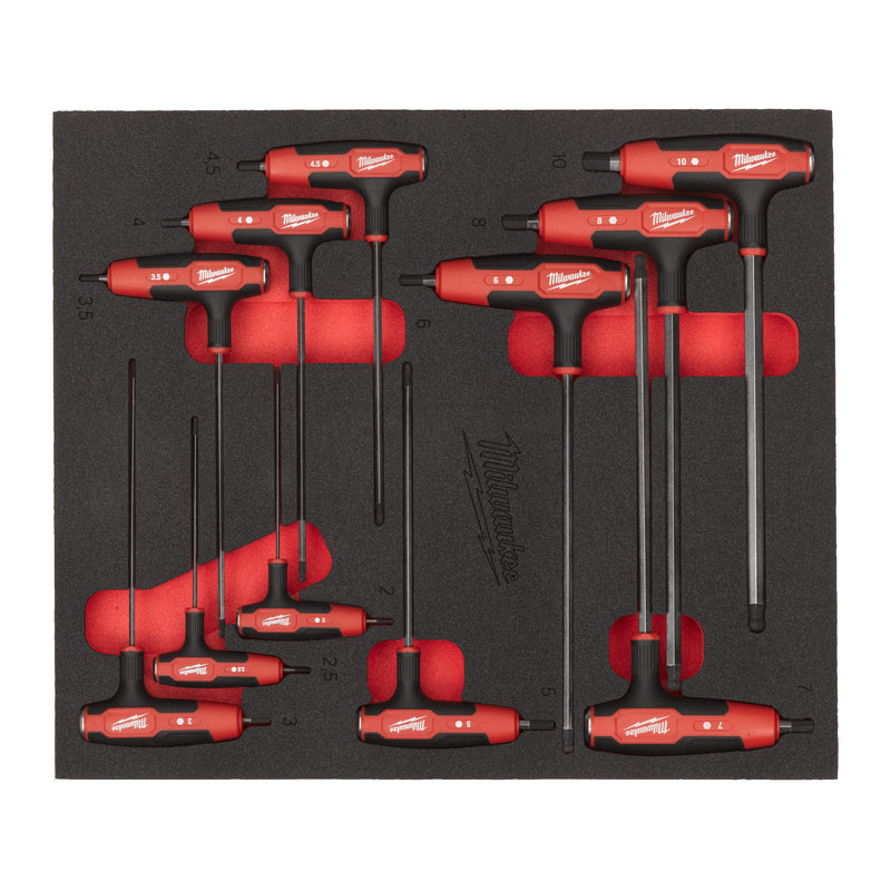 11 pc Hex T-Key Set Foam Insert