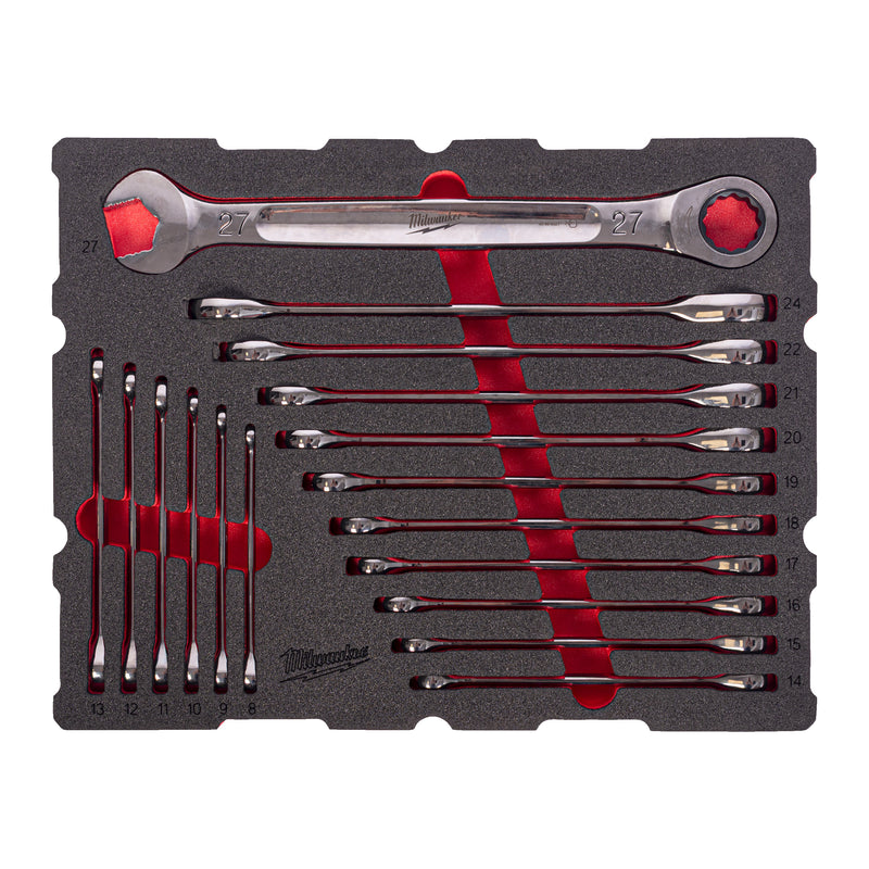 MAX BITE Ratcheting Combination Spanner Set Packout Foam Insert