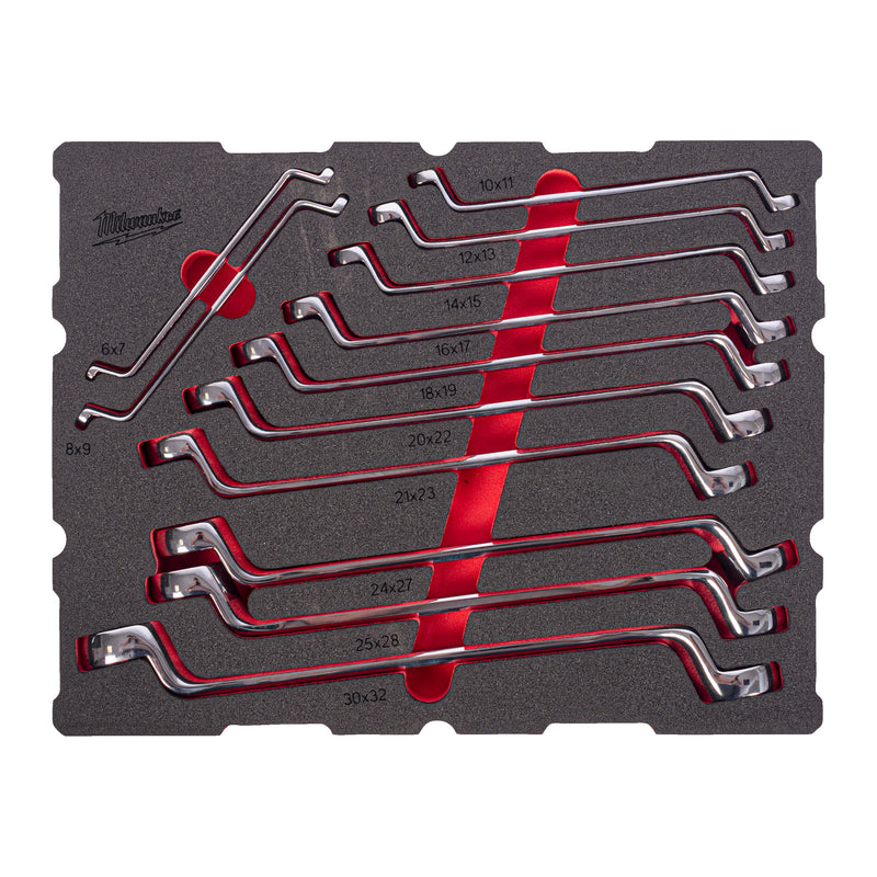 Double Ring Offset Spanner Set Packout Foam Insert