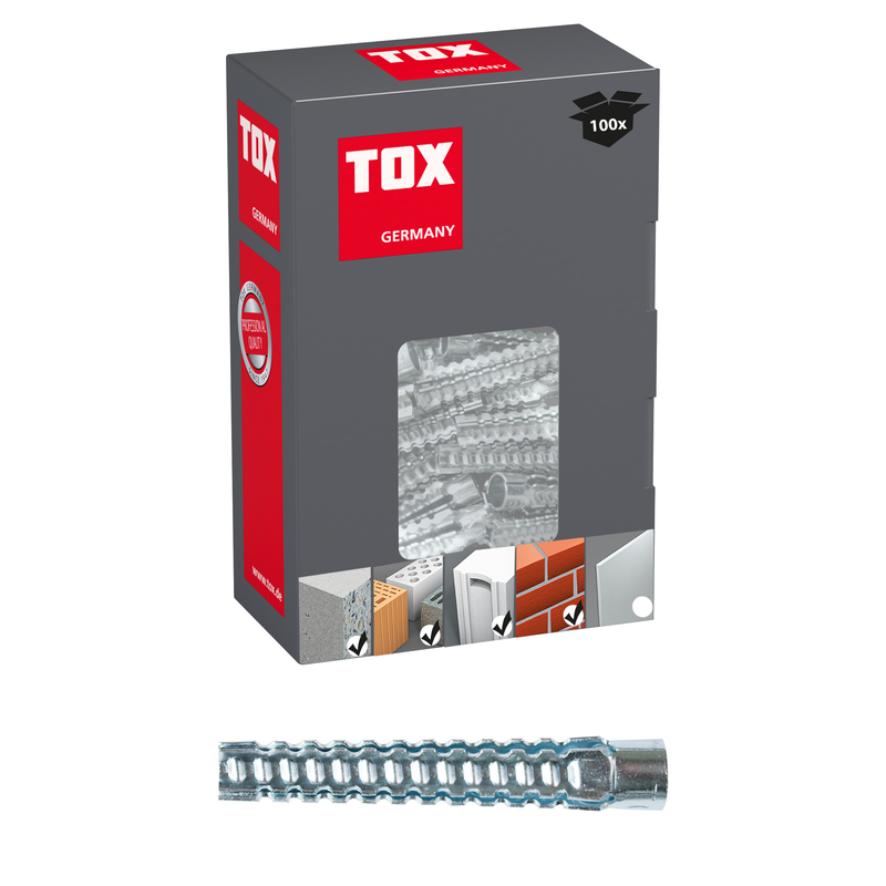 TOX Tiger 8/38 (100 pc) – chevilles métalliques à griffes