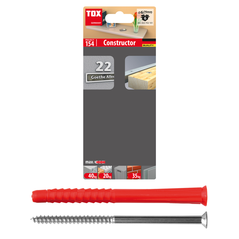 TOX Constructor + S – chevilles pour cadres à usage général