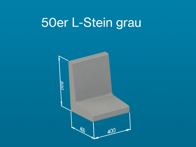 Pierre angle 50x40x40 cm gris